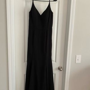 Black bridesmaid dress.